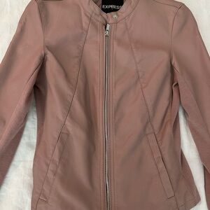 Express Women's Blush/Dusty Rose Leather Jacket